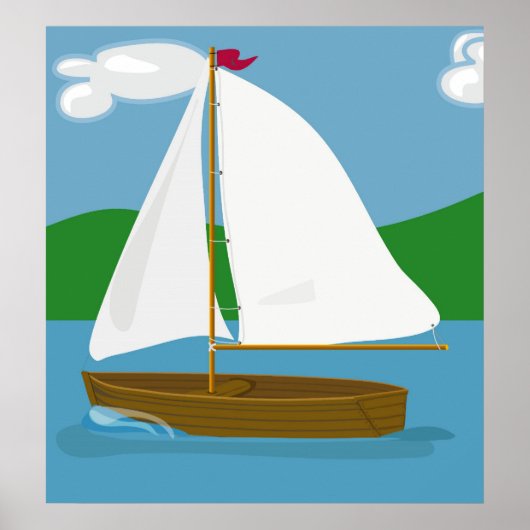 Zeilboot Poster (Voorkant)