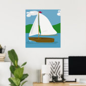 Zeilboot Poster (Thuiskantoor)
