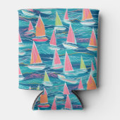 Zeilboot Preppy Bach Beach / Pool Party Coozie (Voorkant)