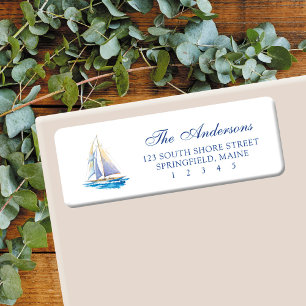 Zeilboot Retouradres Label