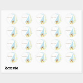 Zeilboot Ronde Sticker (Vel)