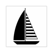 Zeilboot Rubberstempel (Afrduk)