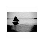 Zeilboot Rubberstempel (Afrduk)
