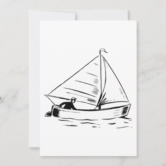 Zeilboot schets kaart (Voorkant)