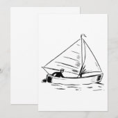 Zeilboot schets kaart (Voorkant / Achterkant)