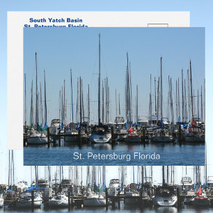 Zeilboot St Petersburg FL Yatch Basin Fotografisch Briefkaart