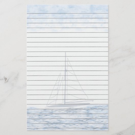Zeilboot Stationery Briefpapier (Voorkant)
