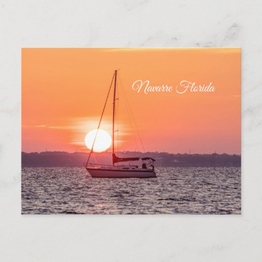 Zeilboot Sunrise Blank Briefkaart (Voorkant)