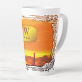 Zeilboot Sunset 1300 Latte Mok (Rechterhoek)