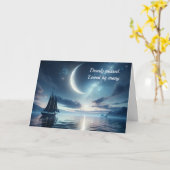 Zeilboot Sympathie Met Crescent Moon Kaart (Gele Bloem)