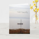 Zeilboot Sympathy Card Kaart (Gele Bloem)