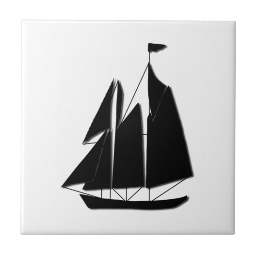 Zeilboot Tegeltje (Voorkant)