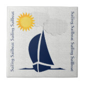 Zeilboot Tegeltje (Voorkant)