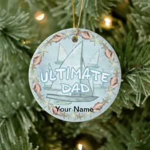 Zeilboot Ultimate Dad Keramisch Ornament