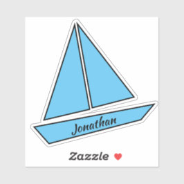 Zeilboot verjaardagsfeestje sticker