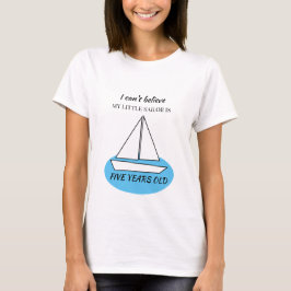 Zeilboot verjaardagsfeestje t-shirt