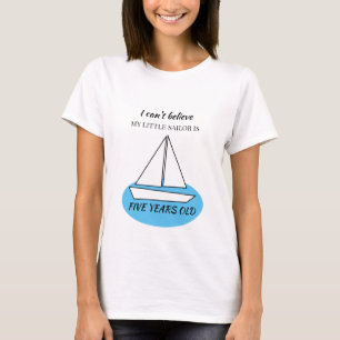 Zeilboot verjaardagsfeestje t-shirt