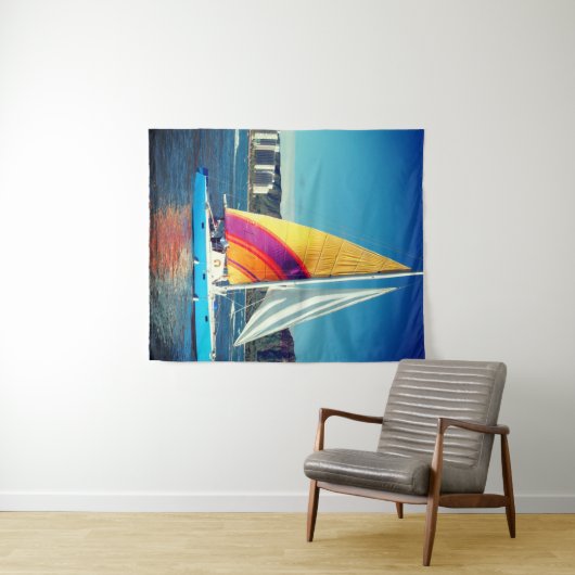 Zeilboot Wandkleed (In Situ (horizontaal))
