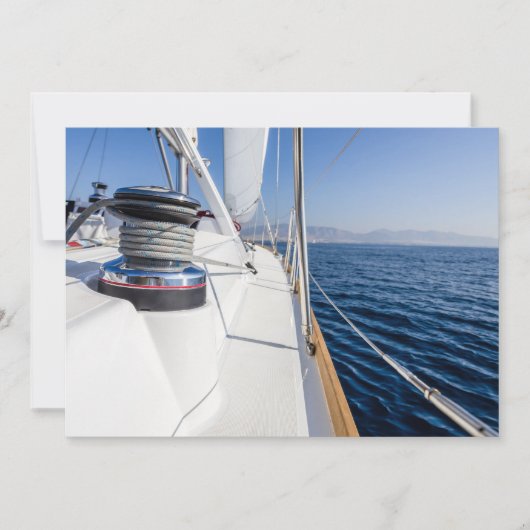 Zeilboot Zee Uitnodiging | Zeilfeestje (Voorkant)