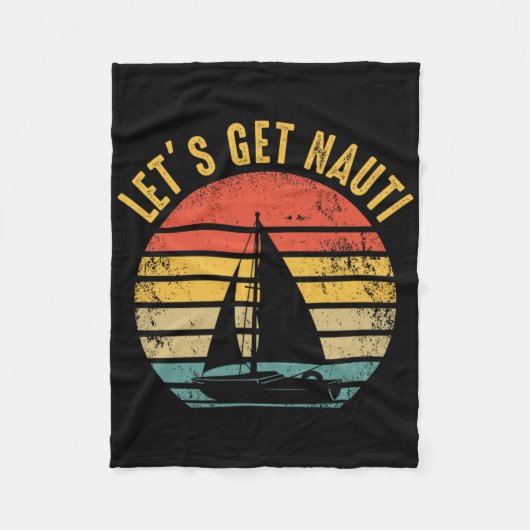 Zeilboot - Zeilboot Zeiler Let's Get N Fleece Deken (Voorkant)