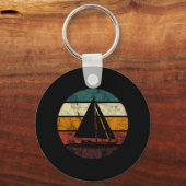 Zeilboot Zeilen Retro  Zeilboot Zeilboot Zeilboot  Sleutelhanger (Voorkant)
