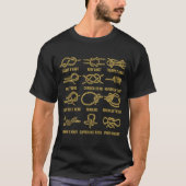 zeilboot zeilknopen nautische knopen t-shirt (Voorkant)