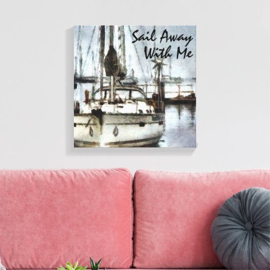 Zeilboot Zeilthema Canvas Afdruk (Insitu (Woonkamer))