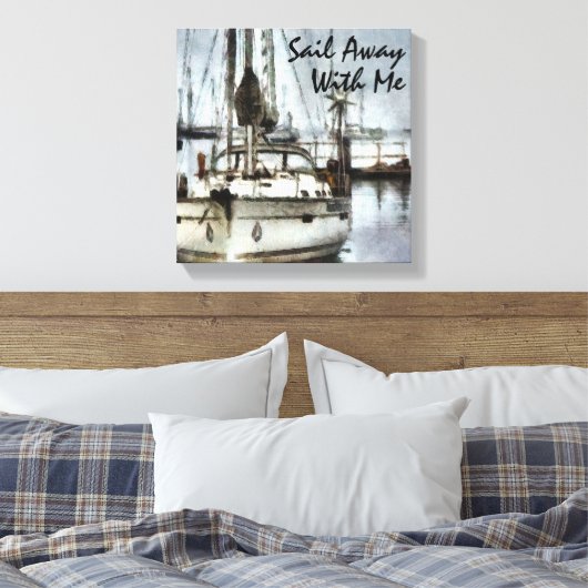 Zeilboot Zeilthema Canvas Afdruk (Insitu (Slaapkamer))