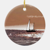 ZEILBOOTEN KERAMISCH ORNAMENT (Achterkant)