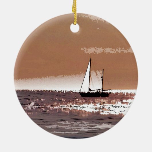 ZEILBOOTEN KERAMISCH ORNAMENT (Achterkant)