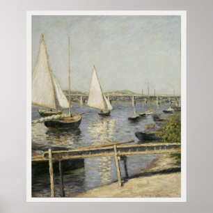 Zeilboten bij Argenteuil door Gustave Caillebotte Poster