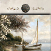 Zeilboten bij de Shore Decoupage Tissuepapier