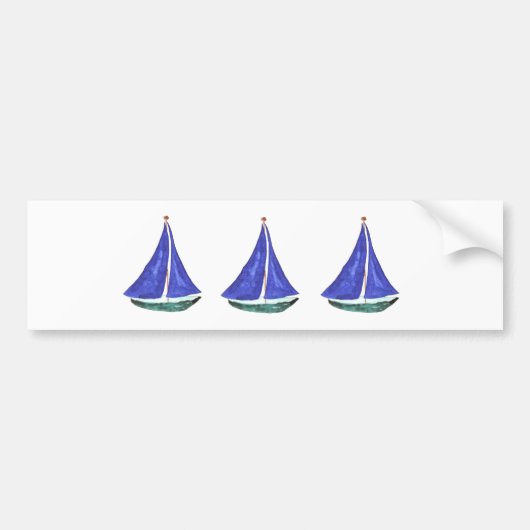Zeilboten Bumpersticker (Voorkant)