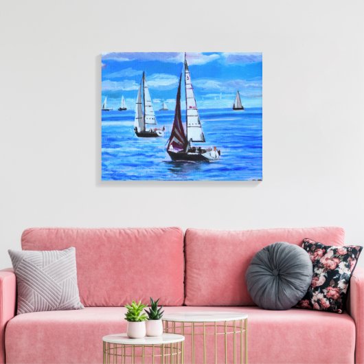 Zeilboten Canvas Afdruk (Insitu (Woonkamer))