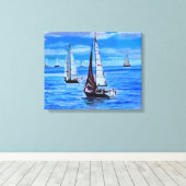 Zeilboten Canvas Afdruk (Insitu (Houten vloer))