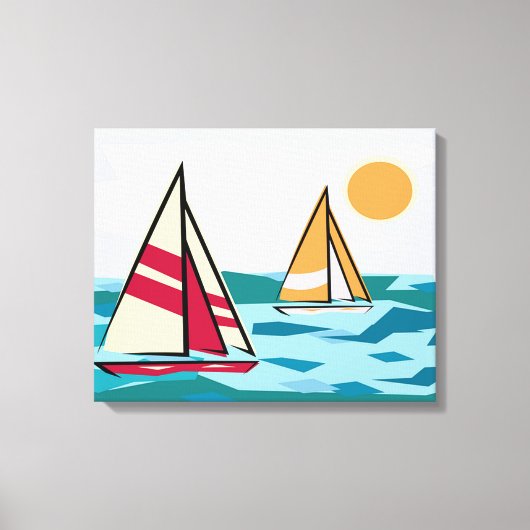 Zeilboten Canvas Afdruk (Voorkant)