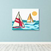 Zeilboten Canvas Afdruk (Insitu (Houten vloer))