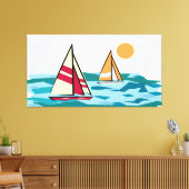 Zeilboten Canvas Afdruk (Insitu (Woonkamer))