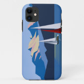 Zeilboten en bergen foto Case-Mate iPhone case (Achterkant)