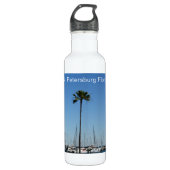 Zeilboten en Palm Trees St. Petersburg Florida Waterfles (Voorkant)