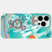 Zeilboten en Zee Creatures Abstracte Beachy Art Case-Mate iPhone Case (Achterkant (horizontaal))