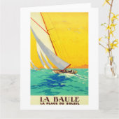  zeilboten Frans Briefkaart (Gele Bloem)