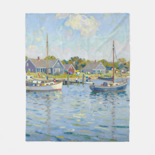 Zeilboten Impressionisme New England Fleece Deken