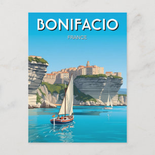Zeilboten in Bonifacio Corsica Frankrijk Reizen Briefkaart