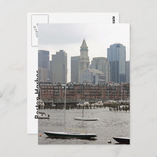 Zeilboten in Boston Harbour Briefkaart (Voorkant / Achterkant)
