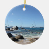 Zeilboten in de Baden, BVI Keramisch Ornament (Voorkant)