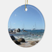 Zeilboten in de Baden, BVI Keramisch Ornament (Links)