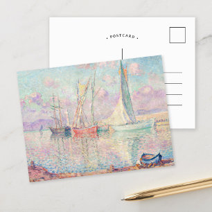 Zeilboten in de haven van Saint-Tropez   Henri Leb Briefkaart