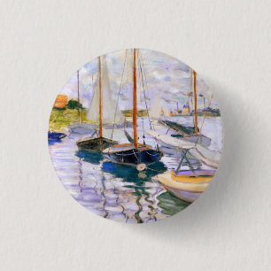 Zeilboten in de Seine bij Petit Claude Monet Ronde Button 3,2 Cm