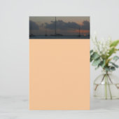 Zeilboten in de Sunset Tropical Seascape Briefpapier (Staand voorkant)